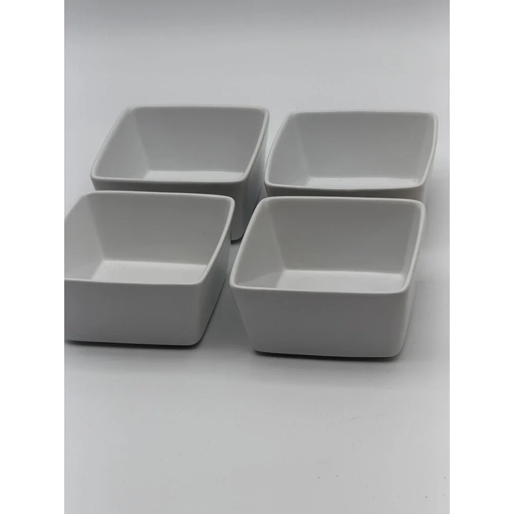 Colin Cowie JCPenney‎ Home Collection White Square Ceramic Ramekins Set of 4